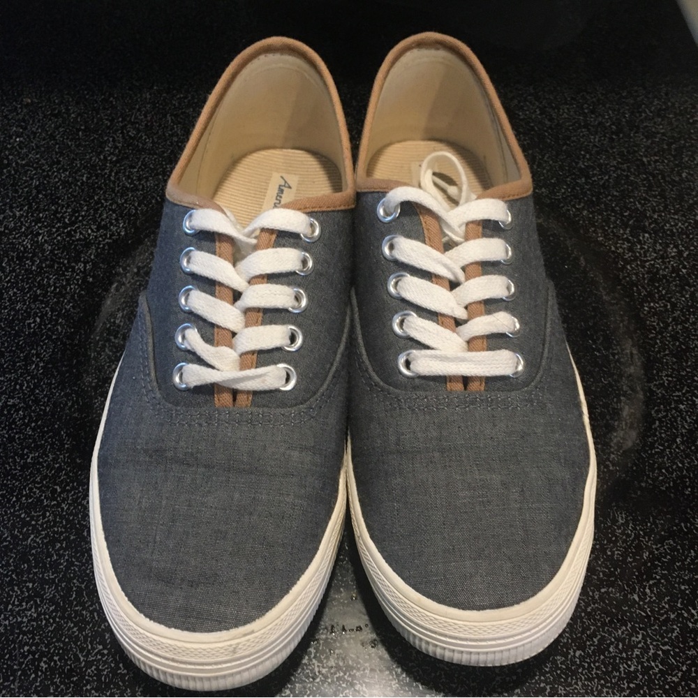 American Eagle Outfitters Canvas Sneakers Size 6 Blue Brown